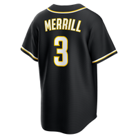 San Diego Padres Jackson Merrill Nike Fashion Replica Black Out Jersey