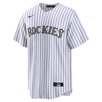Colorado Rockies Tyler Freeman Nike White Home Replica Jersey