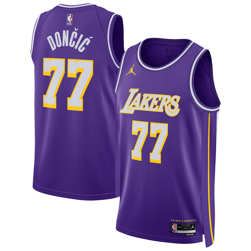 Los Angeles Lakers Jordan Brand Statement Edition Swingman Jersey - Purple - Luka Doncic -