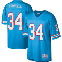 Houston Oilers Earl Campbell Mitchell & Ness Light Blue Legacy Replica Jersey