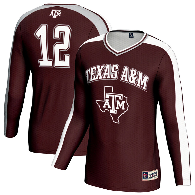 Texas A&M Aggies GameDay Greats #12 Lightweight Volleyball Fashion Jersey - Maroon