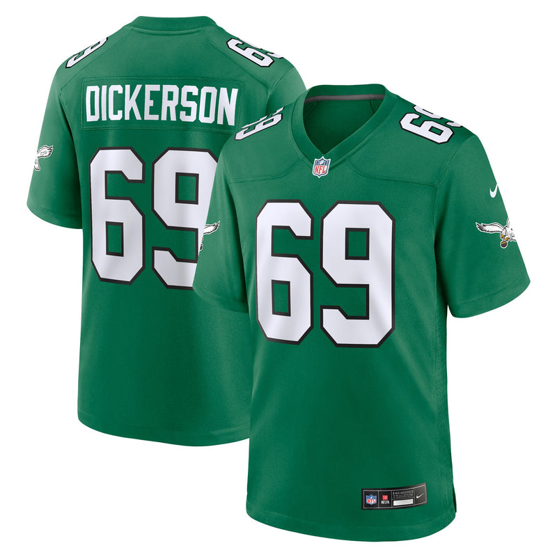 Philadelphia Eagles Landon Dickerson Nike Kelly Green Alternate Game Jersey