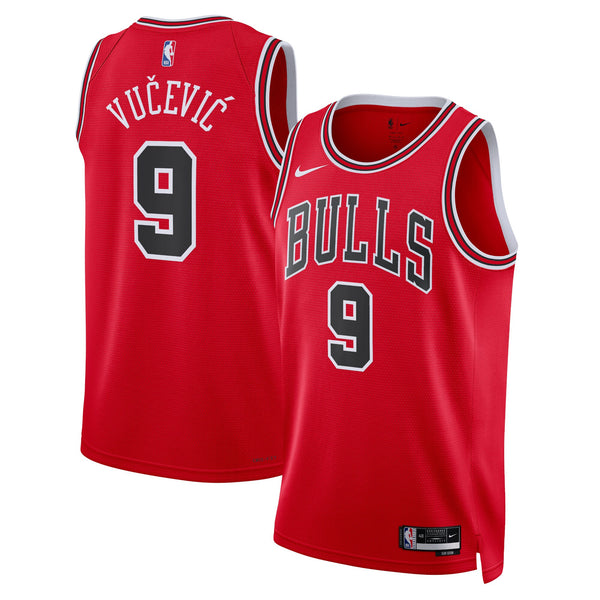 Chicago Bulls Nike Icon Edition Swingman Jersey - Red - Nikola Vučević
