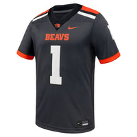 #1 Oregon State Beavers Nike Game Football Jersey - Anthracite