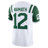 New York Jets Joe Namath Nike White Classic Alternate Vapor F.U.S.E. Retired Player Limited Jersey