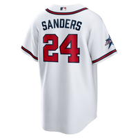 Atlanta Braves Deion Sanders Nike White Home Retired Player Replica Jersey