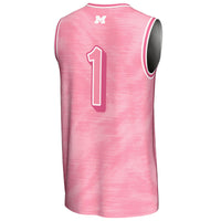 #1 Michigan Wolverines GameDay Greats Lightweight Basketball Fashion Jersey - Pink