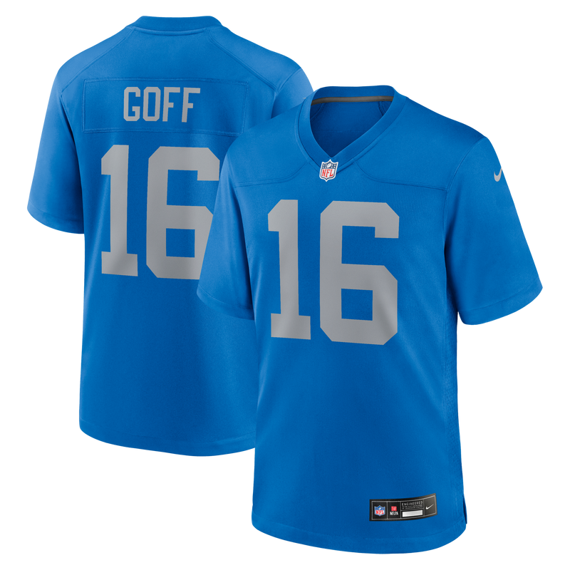 Detroit Lions Jared Goff Nike Blue Alternate Game Jersey