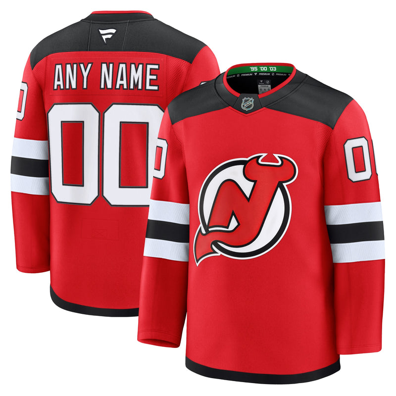 New Jersey Devils Fanatics Red Home Premium Custom Jersey
