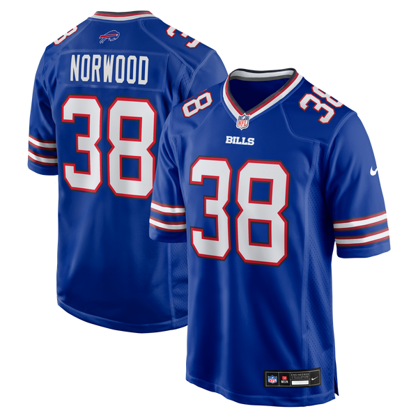 Buffalo Bills Tre Norwood Nike Royal Team Game Jersey