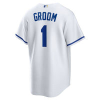 Kansas City Royals Nike White #1 Groom Home Replica Jersey