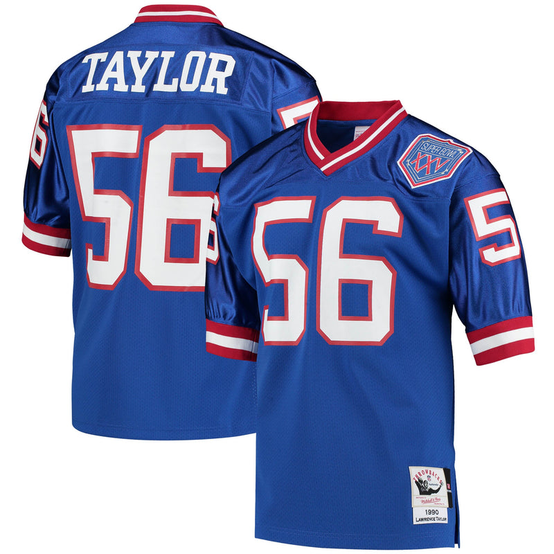 New York Giants 1990 Lawrence Taylor Mitchell & Ness Royal Authentic Throwback Retired Player Jersey