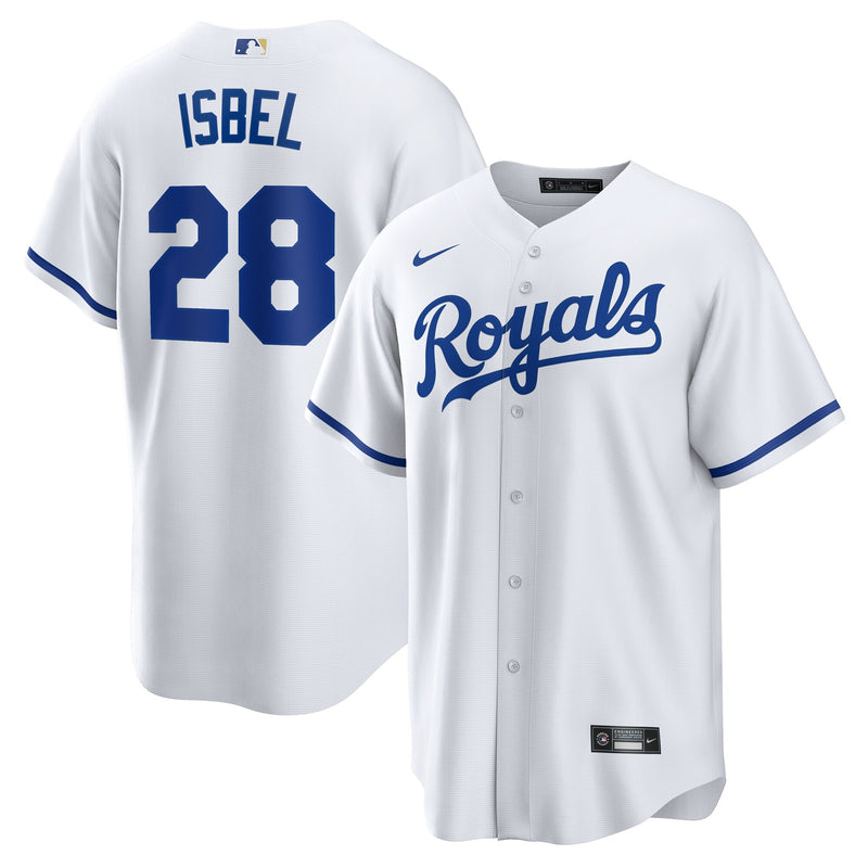 Kansas City Royals Kyle Isbel Nike White Home Replica Jersey