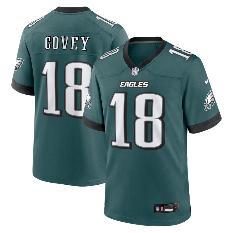 Philadelphia Eagles Britain Covey Nike Midnight Green Team Game Jersey