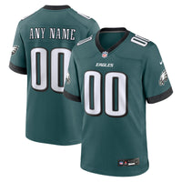 Philadelphia Eagles Nike Midnight Green Custom Game Jersey