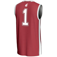 #1 Washington State Cougars GameDay Greats Lightweight Basketball Jersey - Crimson