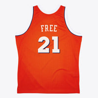 Cleveland Cavaliers Mitchell & Ness World B. Free 1984 Dark Authentic Jersey - Orange