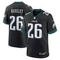 Philadelphia Eagles Saquon Barkley Nike Black Alternate Game Jersey