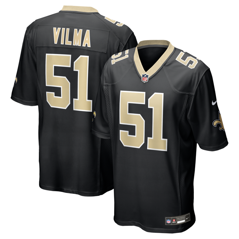 New Orleans Saints Jonathan Vilma Nike Black Game Retired Player Jersey