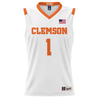 #1 Clemson Tigers GameDay Greats Lightweight Basketball Jersey - White