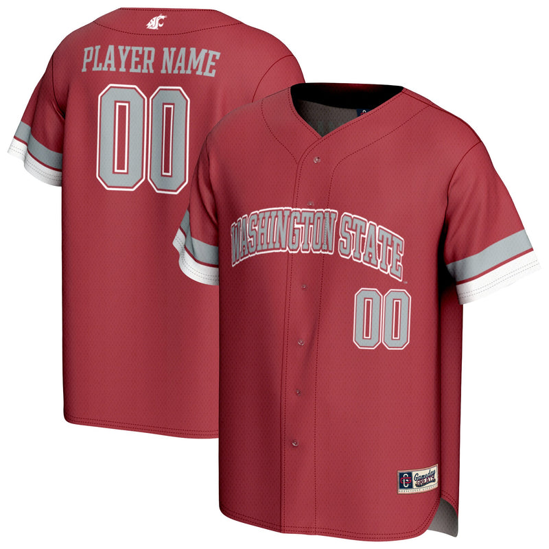 Washington State Cougars GameDay Greats NIL Pick-A-Player Lightweight Baseball Jersey - Crimson