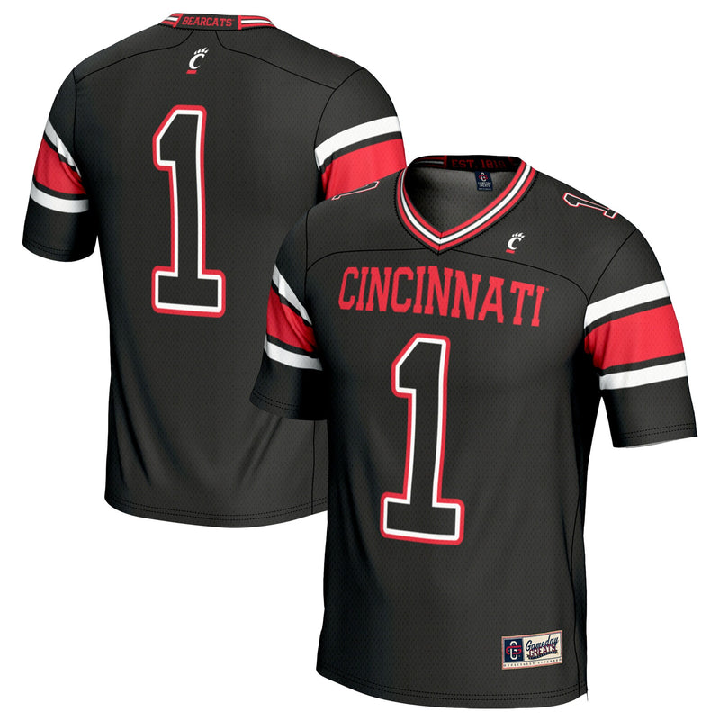 #1 Cincinnati Bearcats GameDay Greats Lightweight Football Fashion Jersey - Black