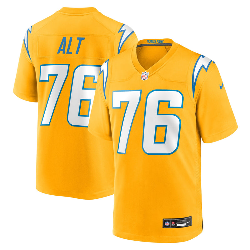 Los Angeles Chargers Joe Alt Nike Gold Alternate Charger Power Game Player Jersey