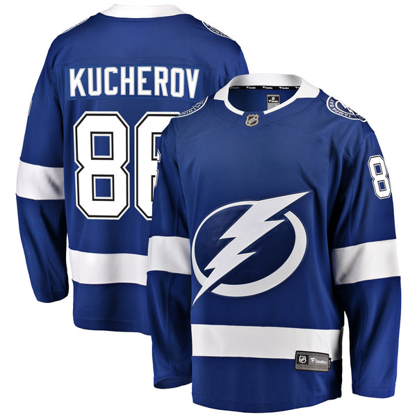 Tampa Bay Lightning Nikita Kucherov Fanatics Blue Breakaway Jersey