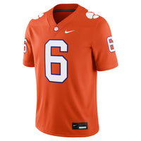 Tyler Brown Clemson Tigers Nike NIL Football Game Jersey - Orange