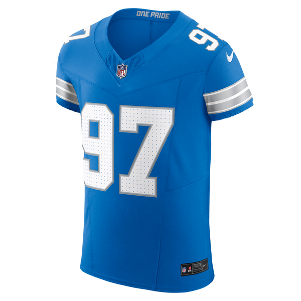 Detroit Lions Aidan Hutchinson Nike Blue Team Vapor F.U.S.E. Elite Jersey