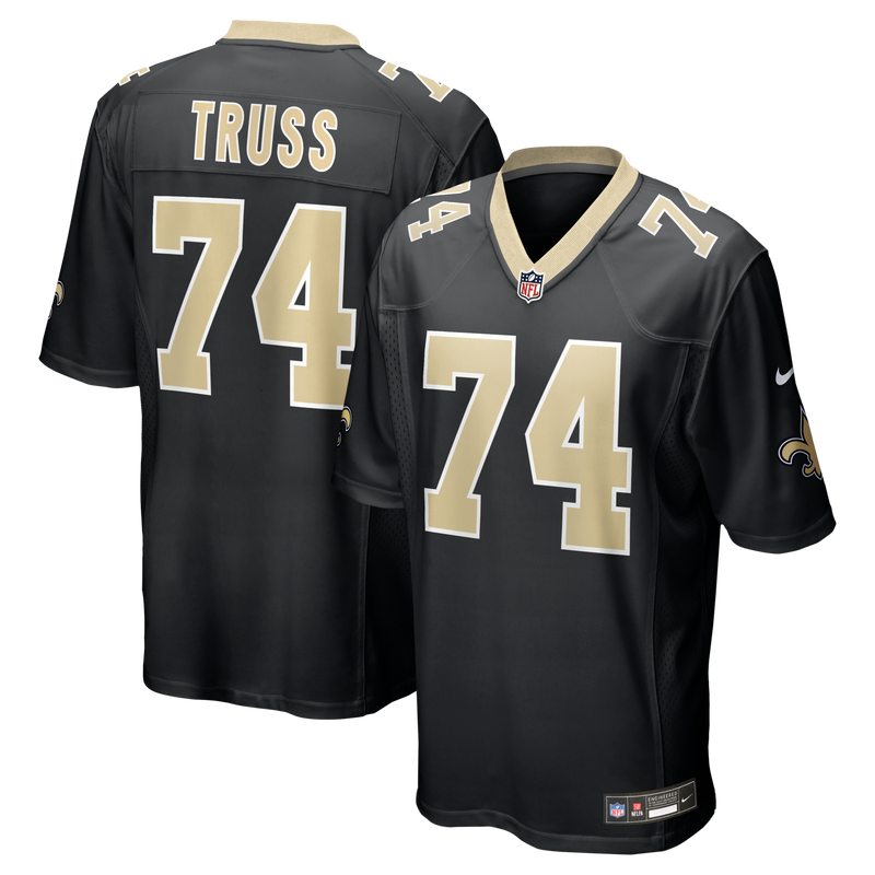 New Orleans Saints Xavier Truss Nike Black Team Game Jersey