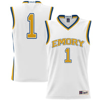 #1 Emory Eagles GameDay Greats Lightweight Basketball Jersey - White