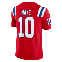 New England Patriots Drake Maye Nike Red Alternate Vapor F.U.S.E. Stitched Limited Jersey