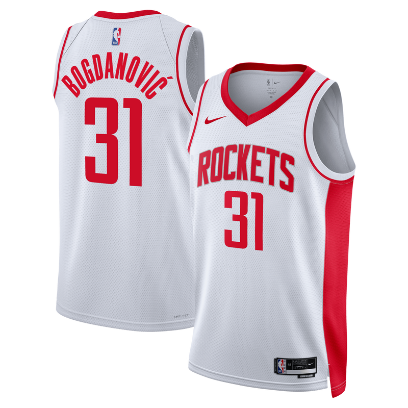 Houston Rockets Nike Association Edition Swingman Jersey - White - Bogdan Bogdanović