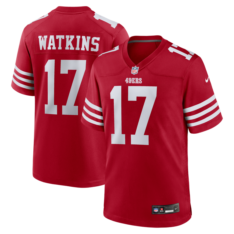 San Francisco 49ers Jordan Watkins Nike Scarlet Team Game Jersey