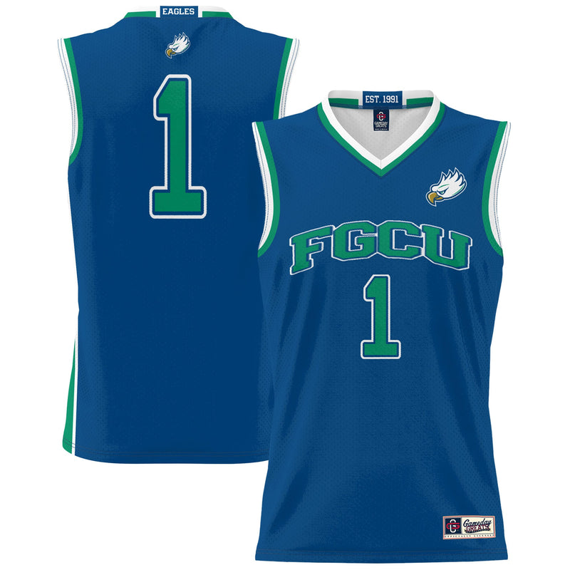 #1 Florida Gulf Coast Eagles GameDay Greats Lightweight Basketball Jersey - Blue