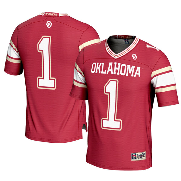 #1 Oklahoma Sooners GameDay Greats Football Jersey - Crimson