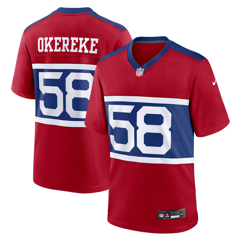 New York Giants Bobby Okereke Nike Century Red Alternate Player Game Jersey