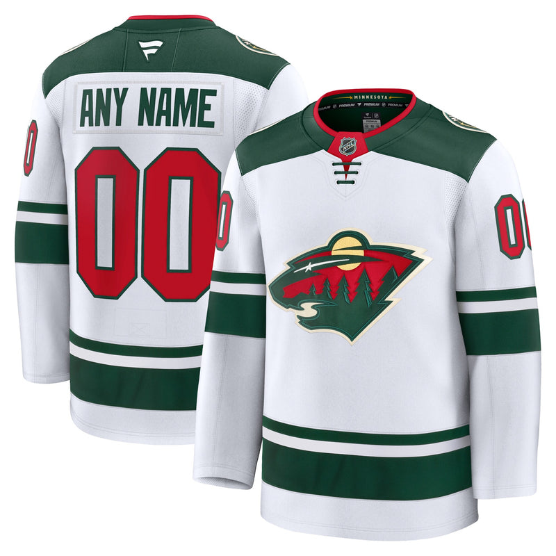 Minnesota Wild Fanatics White Away Premium Custom Jersey