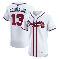 Atlanta Braves Ronald Acuña Jr. Nike White Home Elite Player Jersey