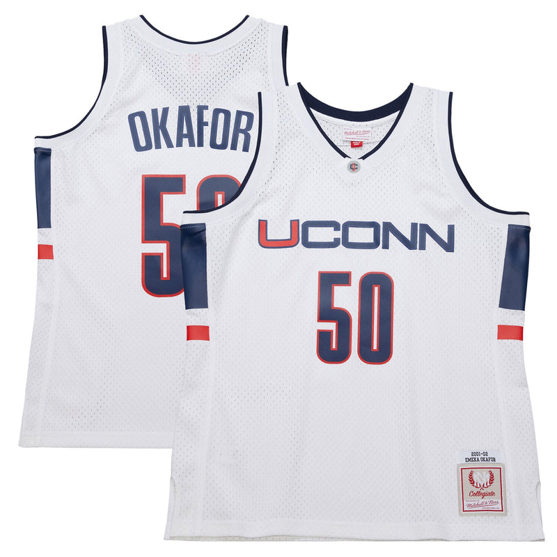 Emeka Okafor UConn Huskies Mitchell & Ness 2001/02 Swingman Replica Jersey - White