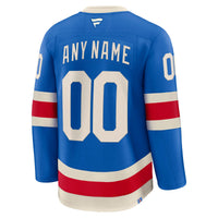 New York Rangers Fanatics Blue Centennial Premium Custom Jersey