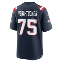 New England Patriots Alijah Vera-Tucker Nike Navy Team Game Jersey