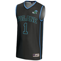 #1 Tulane Green Wave GameDay Greats Lightweight Basketball Jersey - Black