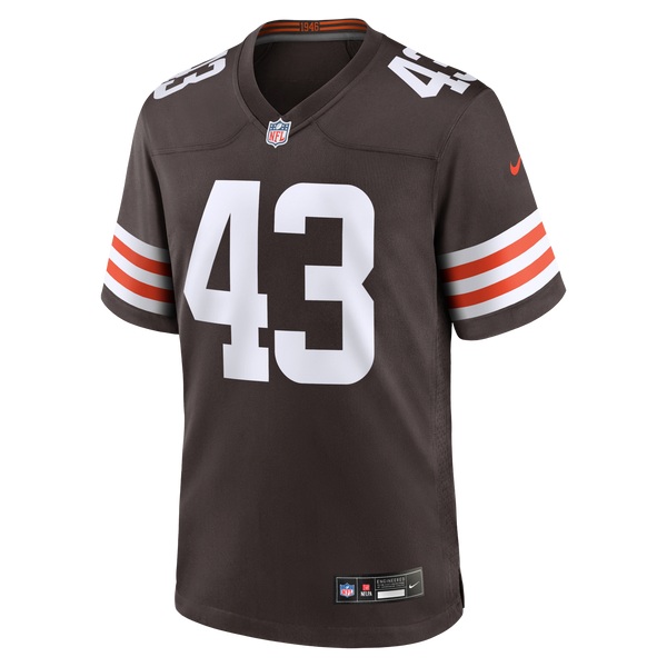 Cleveland Browns Mohamoud Diabate Nike Brown Team Game Jersey