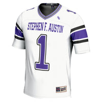 #1 Stephen F Austin Lumberjacks GameDay Greats Endzone Football Jersey - White