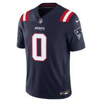New England Patriots Christian Gonzalez Nike Navy Team Vapor F.U.S.E. Stitched Limited Jersey