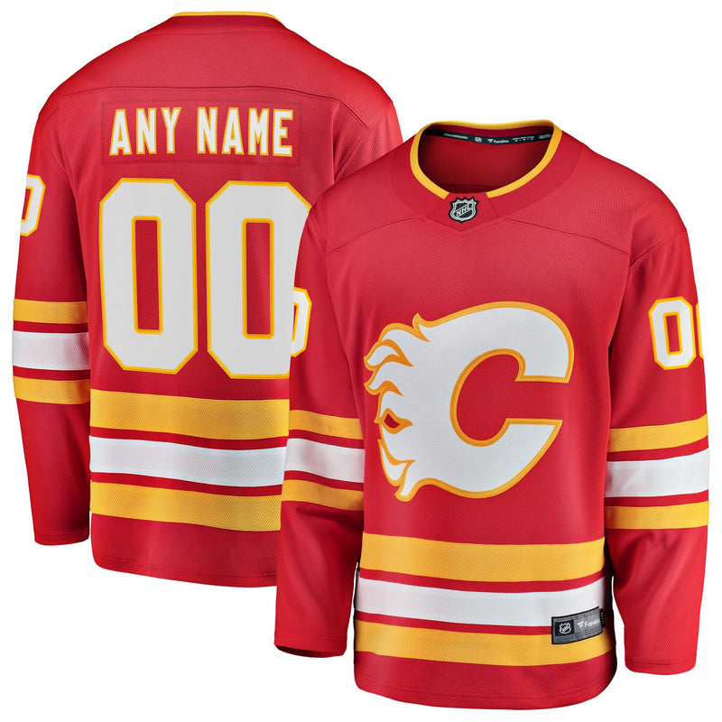 Calgary Flames Fanatics Red Home Breakaway Custom Jersey