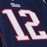 New England Patriots Tom Brady Mitchell & Ness Navy Super Bowl XXXVI Authentic Throwback Jersey