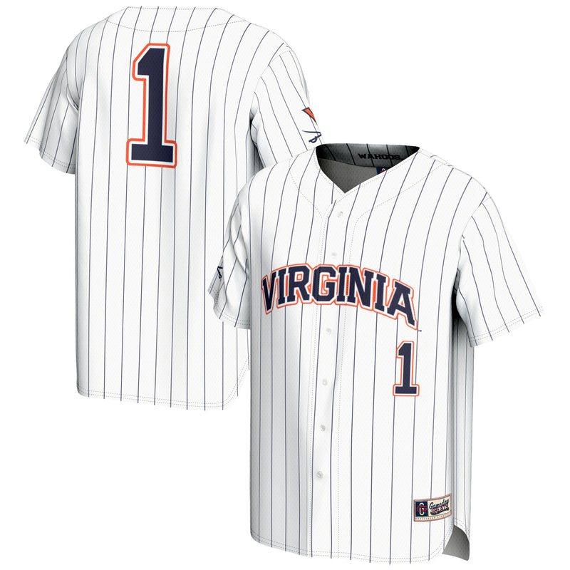 #1 Virginia Cavaliers GameDay Greats Lightweight Baseball Jersey - White